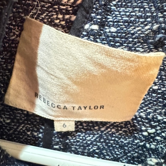 Rebecca Taylor Navy Blue Asymmetrical Zipper  Jacket. Sizev6 - Picture 4 of 4